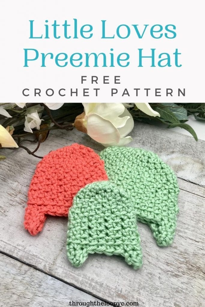 Little Loves Preemie Hat Free Crochet Pattern. 