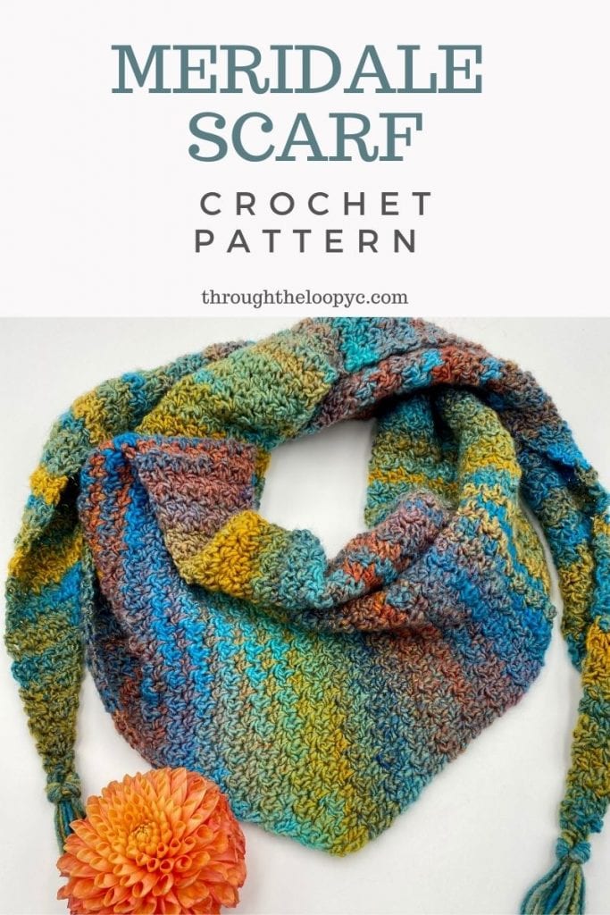 Meridale Triangle Scarf  Crochet Pattern 