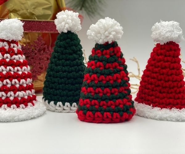 Holiday Wine Bottle Hat Free Crochet Pattern 