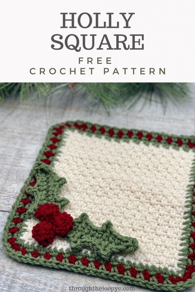 Holly Square Free Crochet Pattern