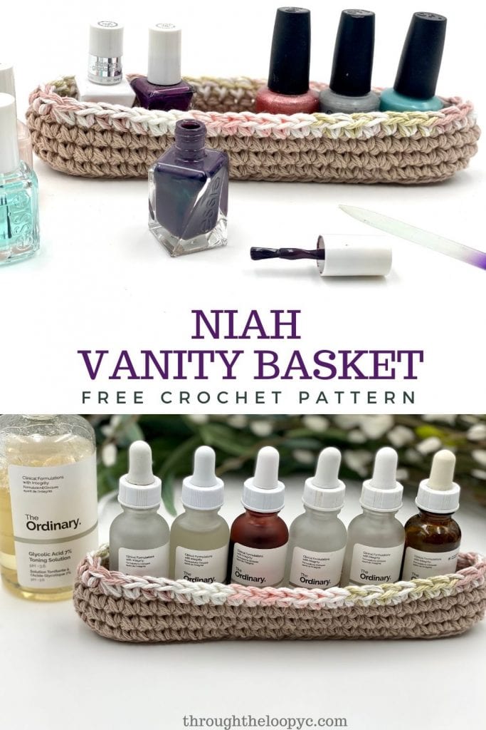 Niah Vanity Basket Free Crochet Pattern 