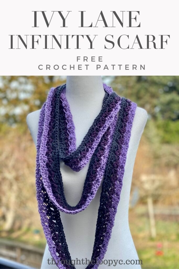 Ivy lane Infinity Scarf Free Crochet Pattern 