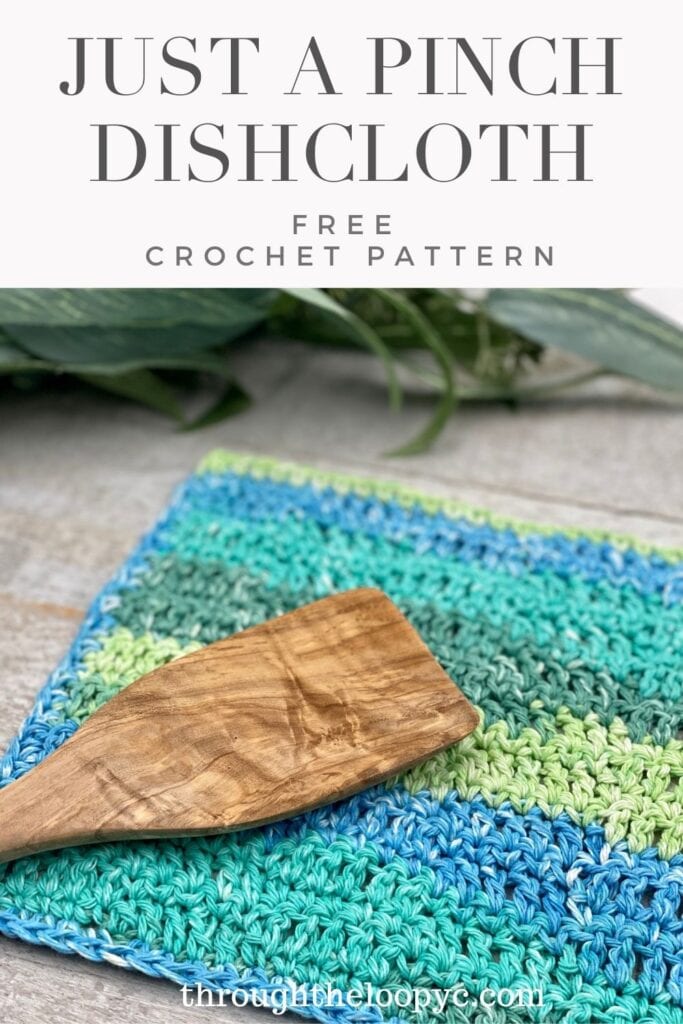 Just a Pinch Dishcloth Free Crochet Pattern and Video Tutorial