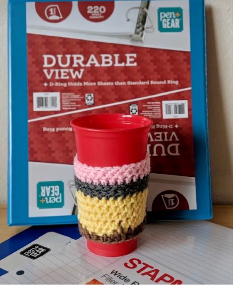 Pencil Me In Cup Cozy Free Pencil Cup Cozy Crochet Pattern tester photo