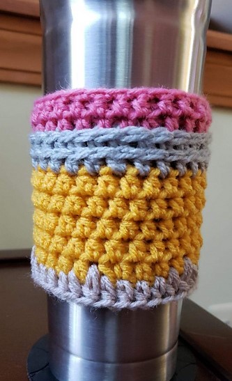 Pencil Me In Cup Cozy Free Pencil Cup Cozy Crochet Pattern tetser photo