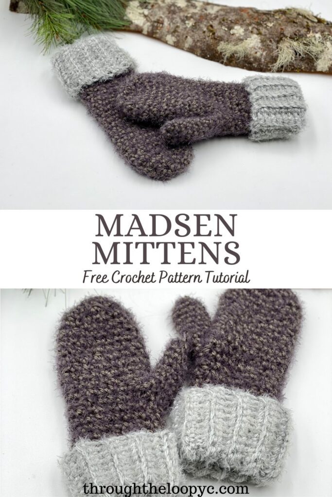 Madsen Mittens free crochet pattern and video tutorial