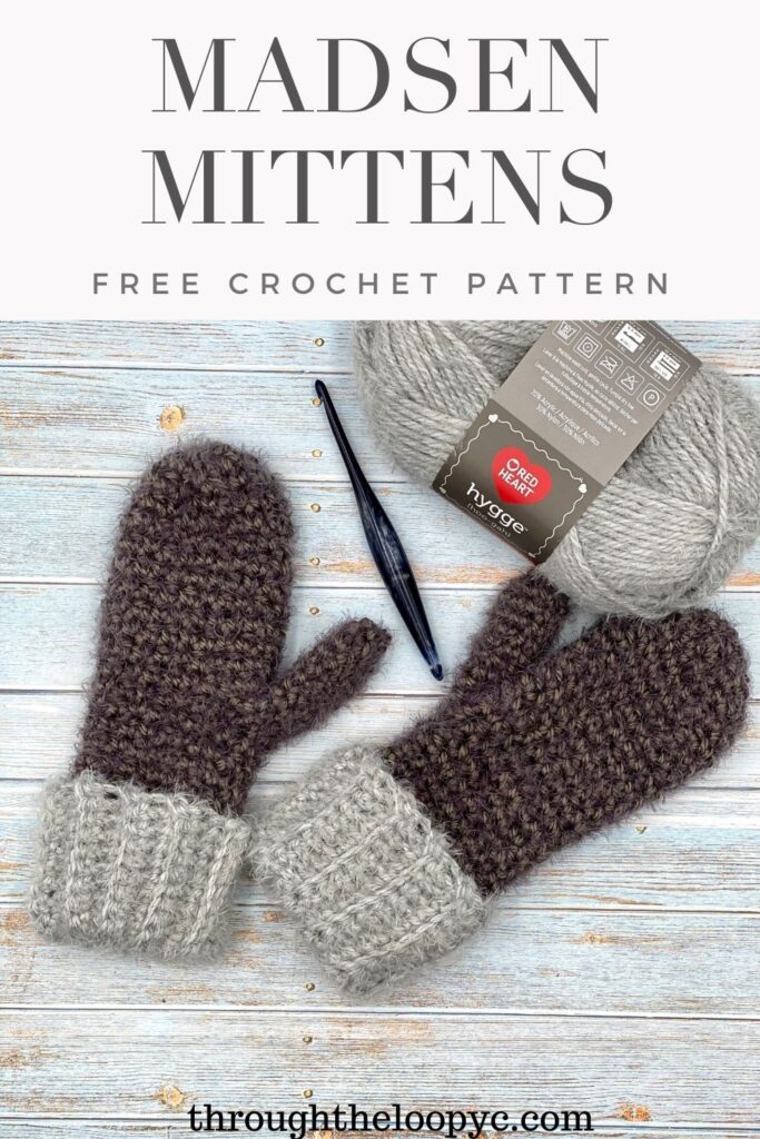 Madsen Mittens free crochet pattern and video tutorial