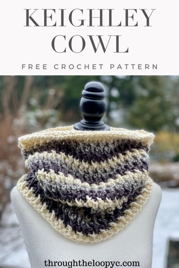 Keighley Cowl Free Crochet Cowl pattern and video tutorial