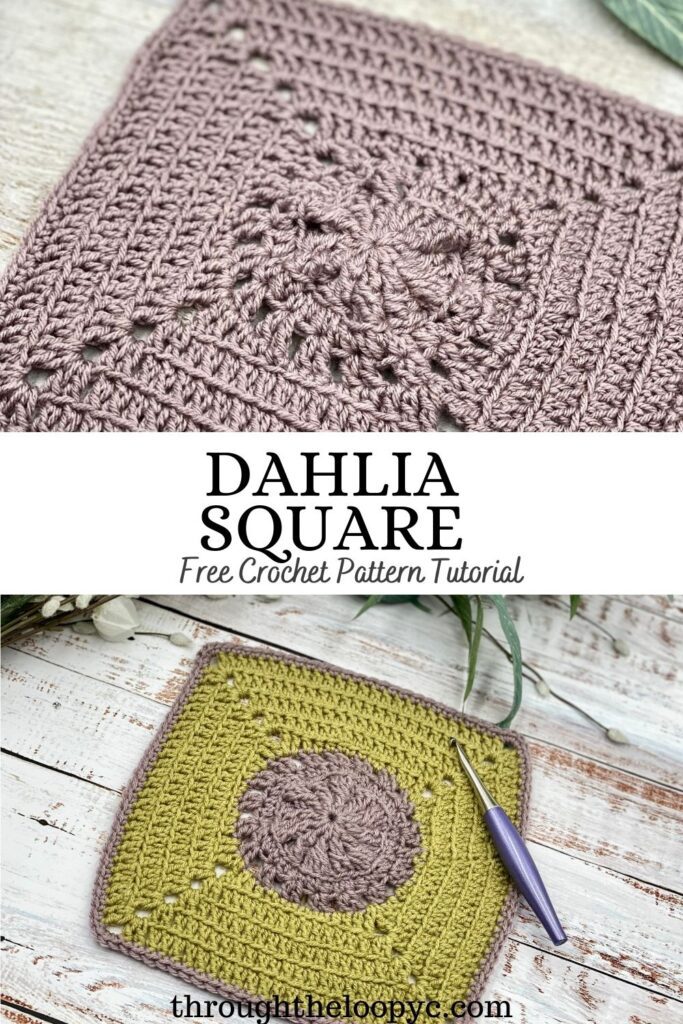 Dahlia Square Free Crochet Pattern 