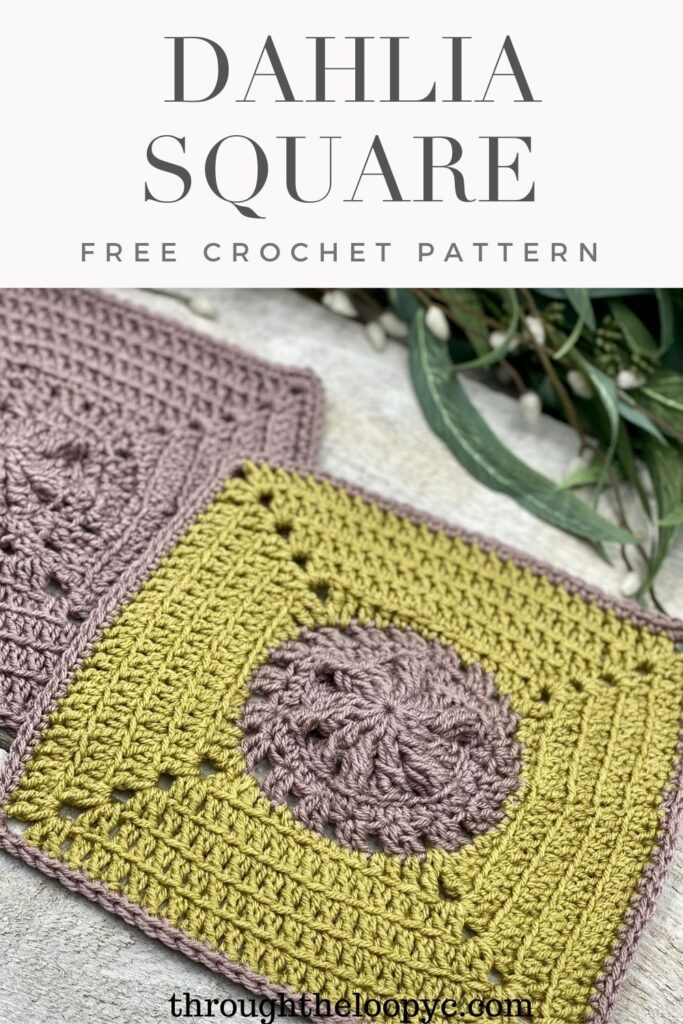 Dahlia Square Free Crochet Pattern 