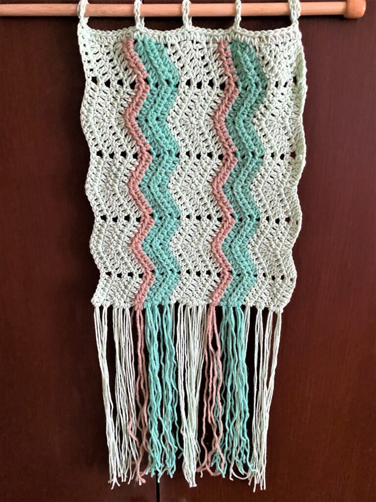 Wavecrest Wall Hanging Free Crochet Pattern Tutorial Tester Photo