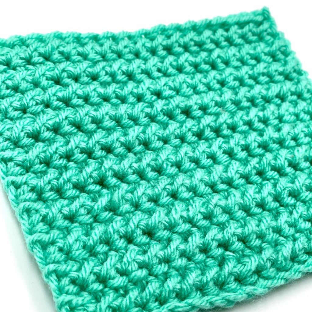 Half Double Crochet Slip Stitch sample swatch