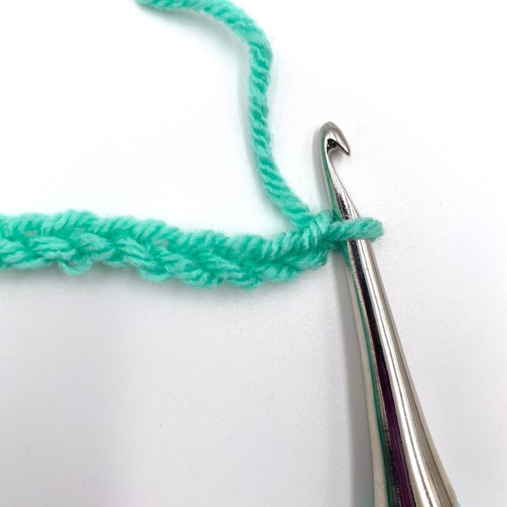 Step-by-step half double crochet slip stitch tutorial