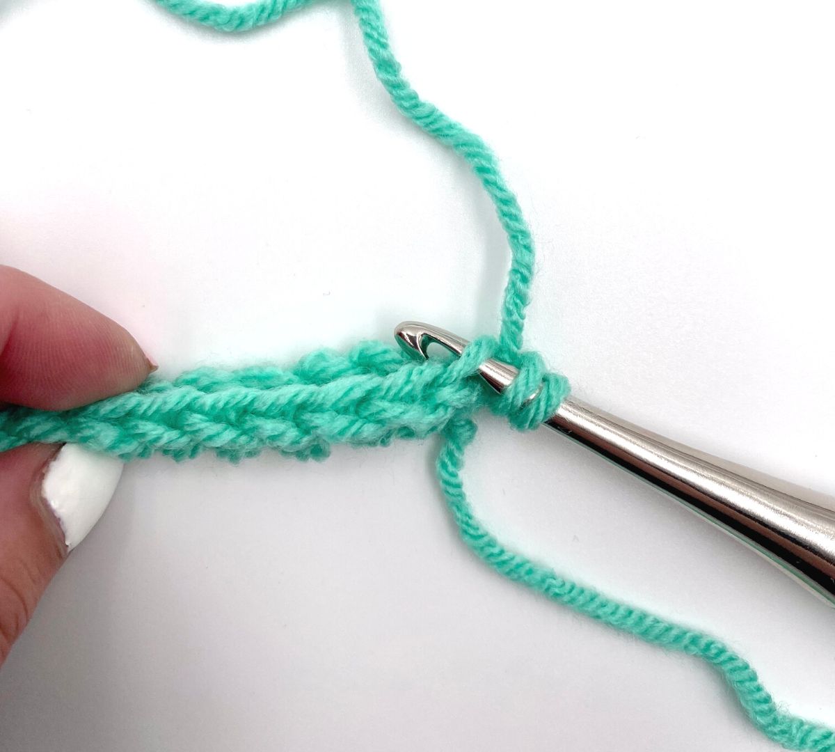 Half Double Crochet Slip Stitch Through The Loop Yarn Craft