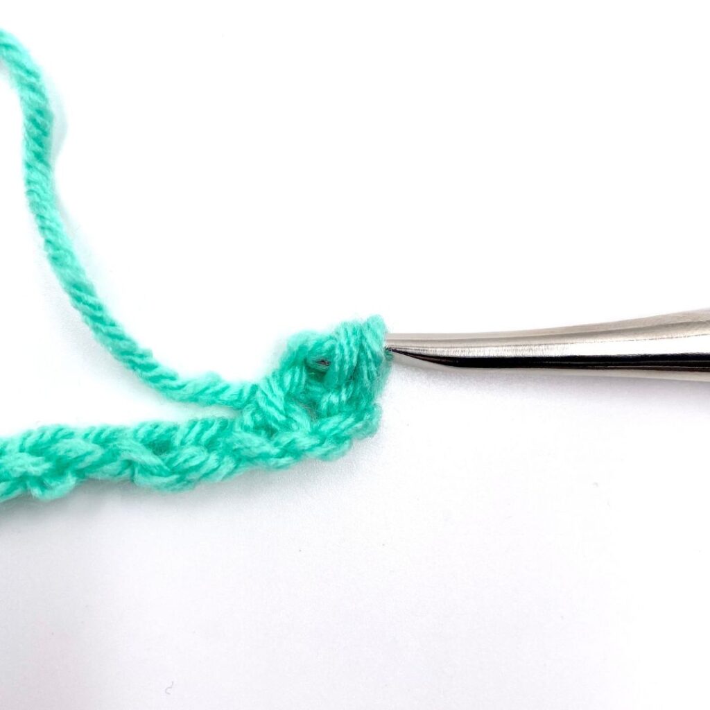 Step-by-step half double crochet slip stitch tutorial