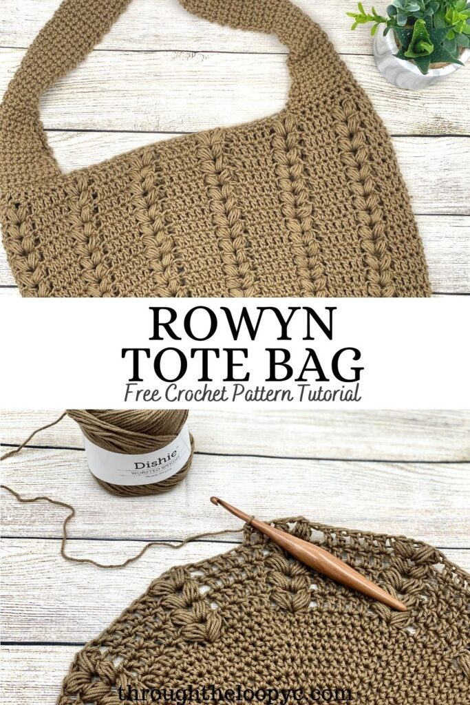 Crochet Pattern - Ladies Braided Cables Tote Bag A0137