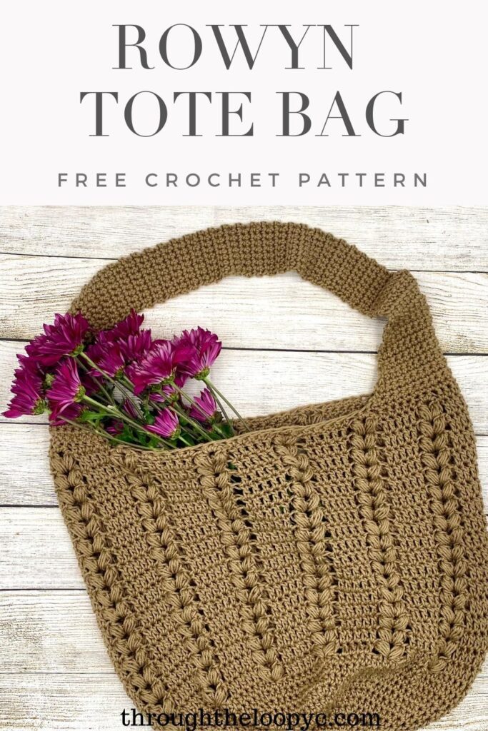 Crochet Tote bag free pattern - Rowyn Tote bag 