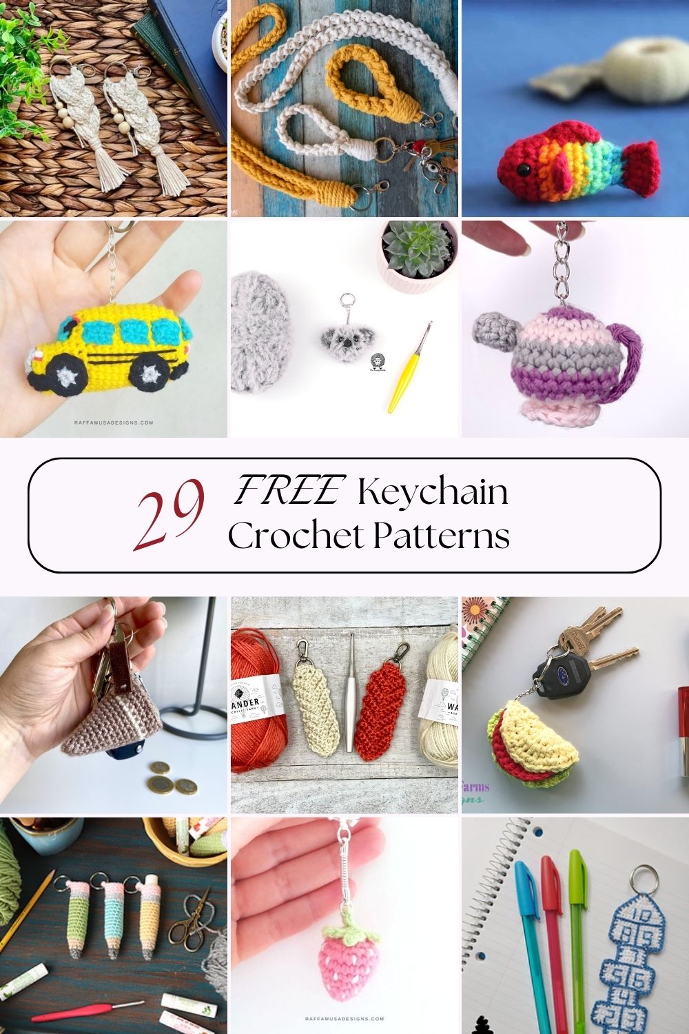 Free Crochet Rope Key Chain Pattern 29 Free Crochet Keychain Patterns - Through The Loop Yarn Craft
