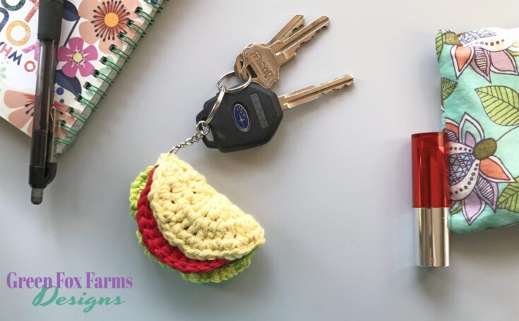 Essential Oil Roller Keychain- Free Crochet Pattern - A Crafty Concept