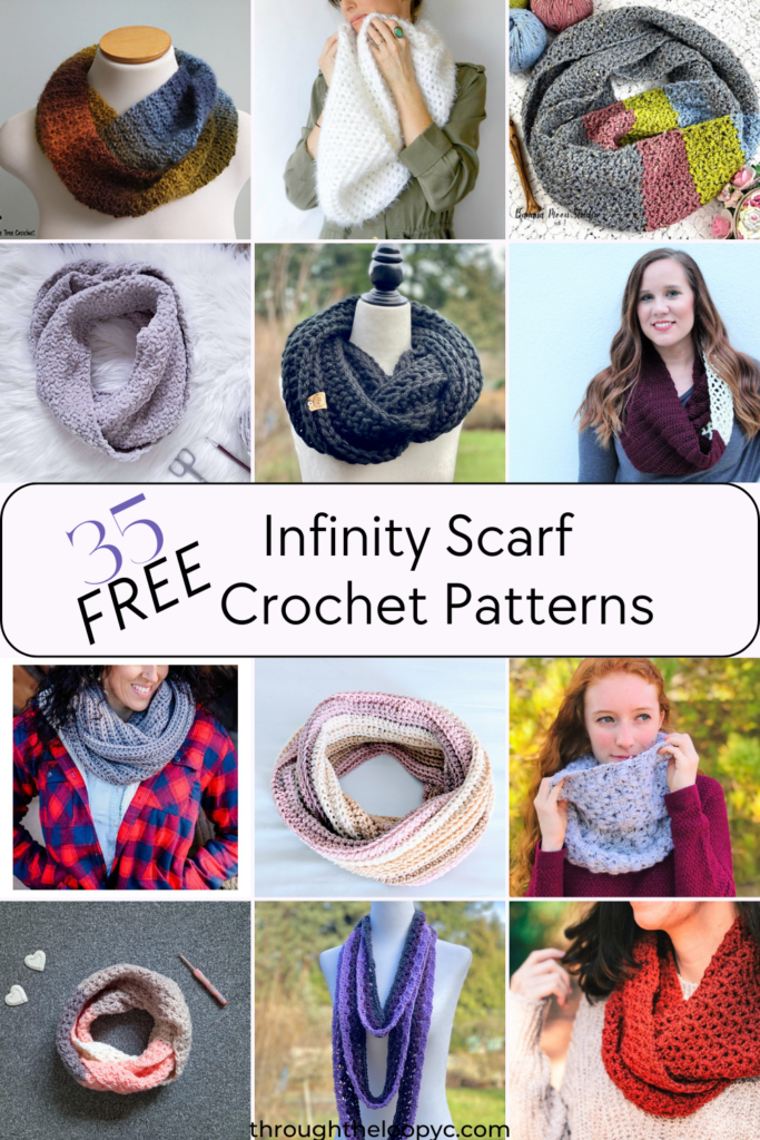 Crochet Infinity Scarf Patterns Round Up