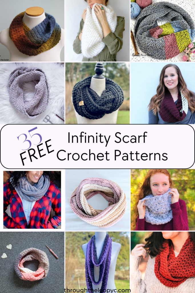 Infinity Scarf Crochet Patterns - Through The Loop Yarn Craft