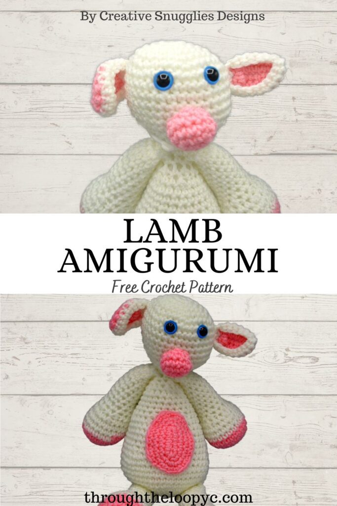 Lamb Amigurumi free crochet pattern Pinterest pin 