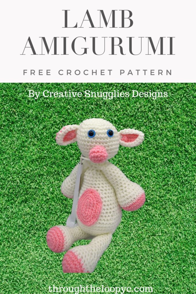 Lamb Amigurumi free crochet pattern Pinterest pin 