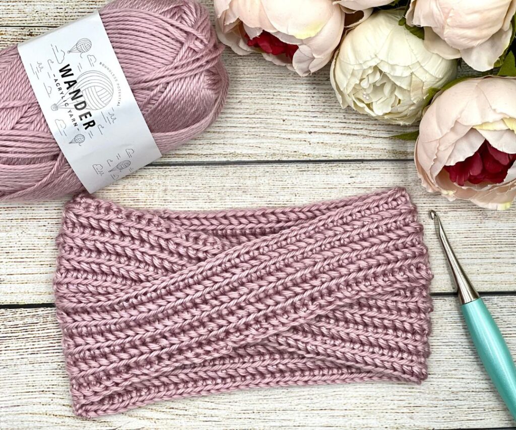 Embry Ear Warmer using Furls Wander yarn