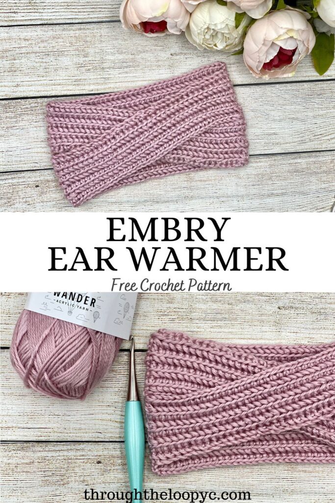 Embry Ear Warmer Free Crochet Pattern Pin