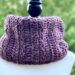 purple crochet cowl