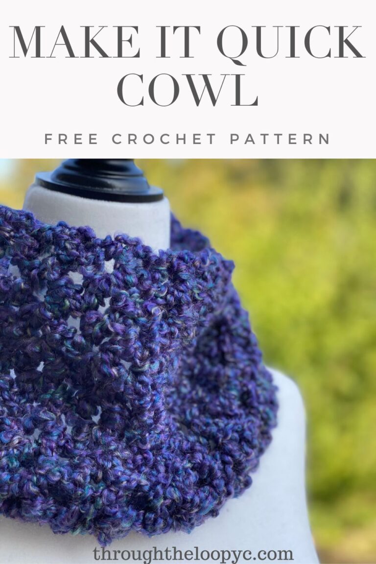 Make It Quick Crochet Cowl Free Pattern Through The Loop Yarn Craft
