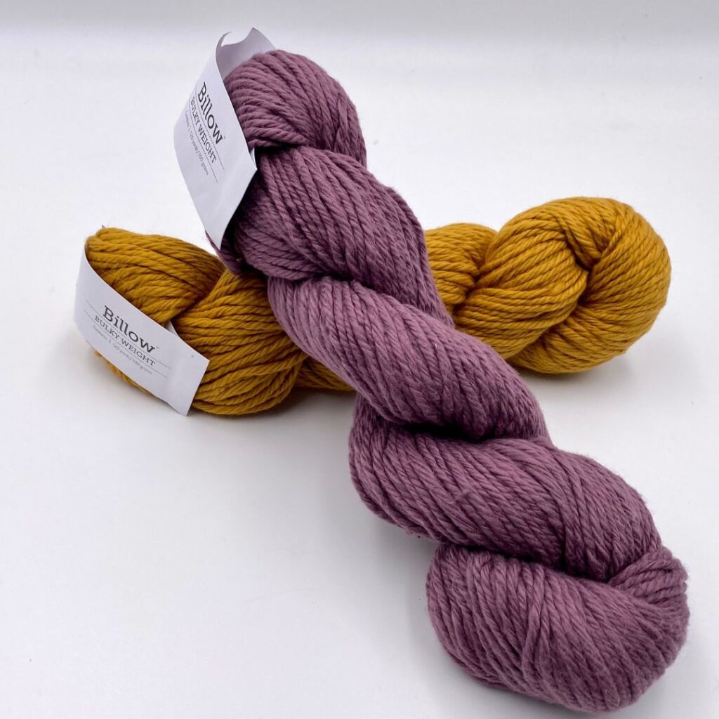 Billow yarn in comfry and turmeric 