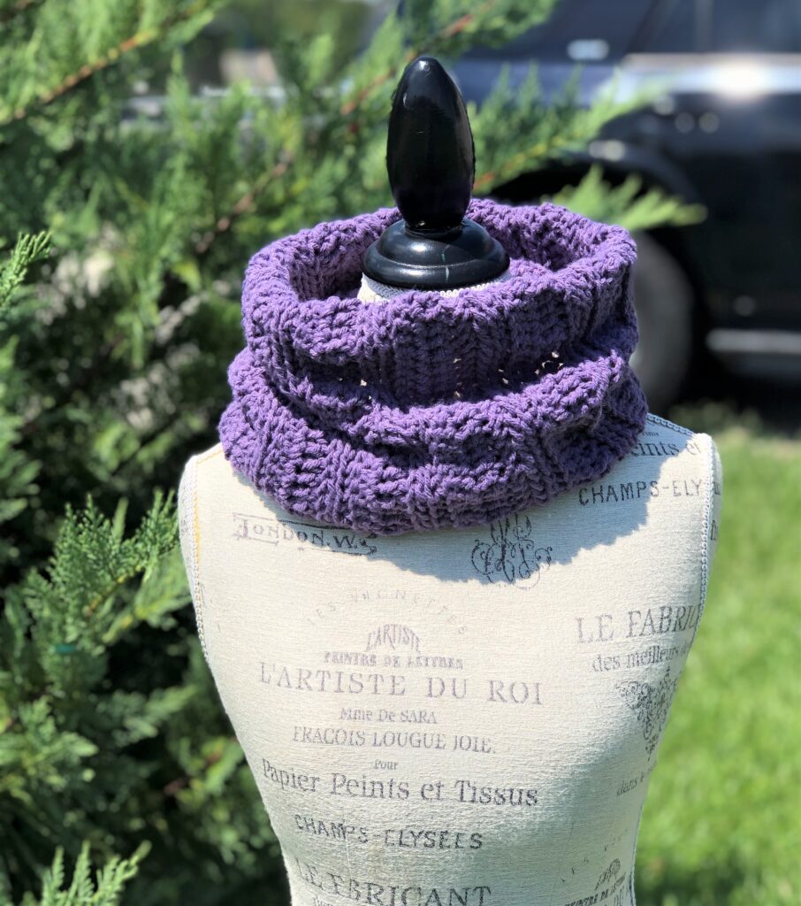 Chunky cowl tester pictures purple 