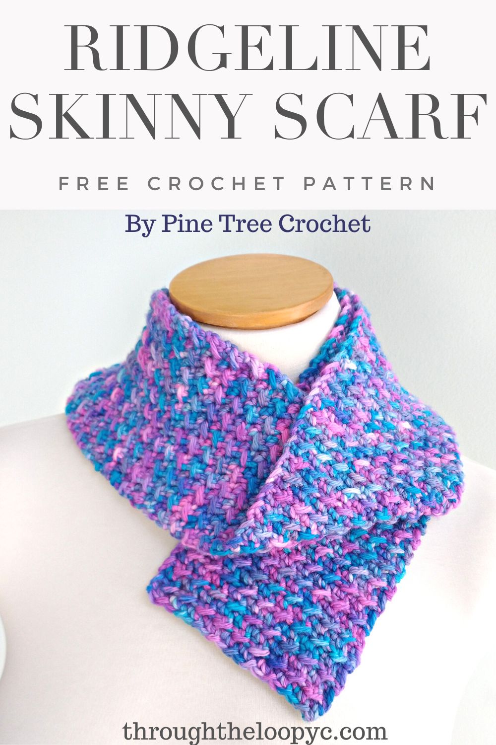 Ridgeline Skinny Scarf Crochet Pattern Through The Loop Yarn Craft
