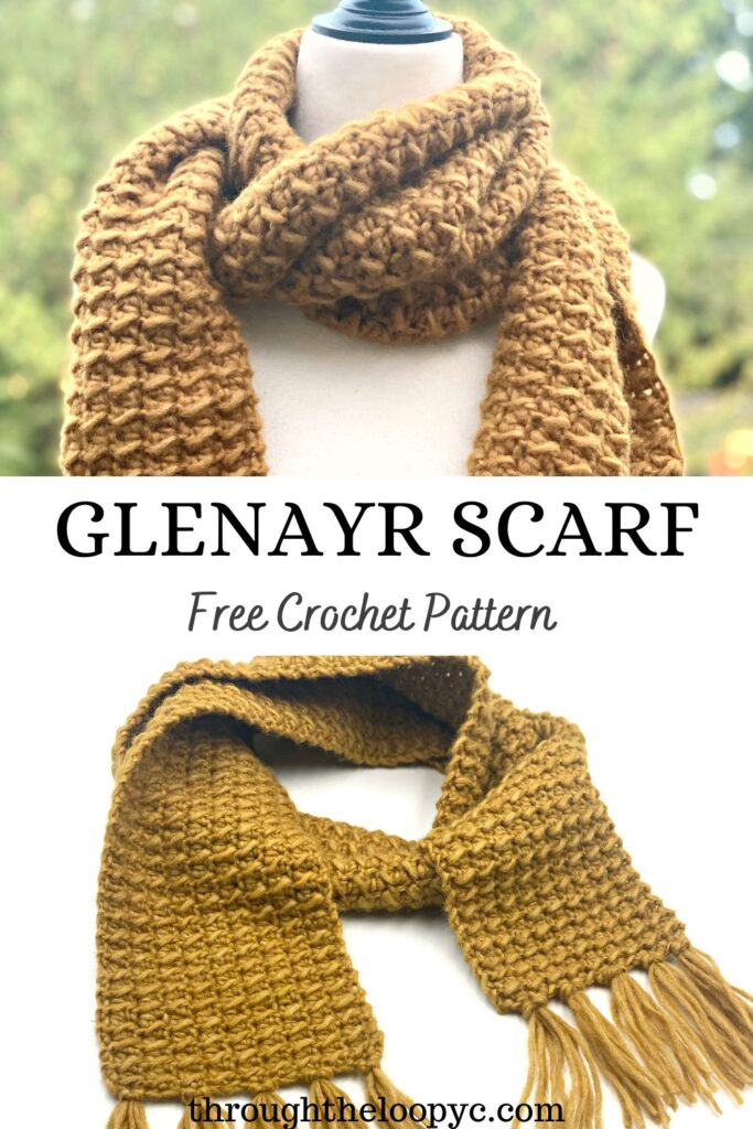 Glenayr Scarf an easy to crochet free scarf pattern