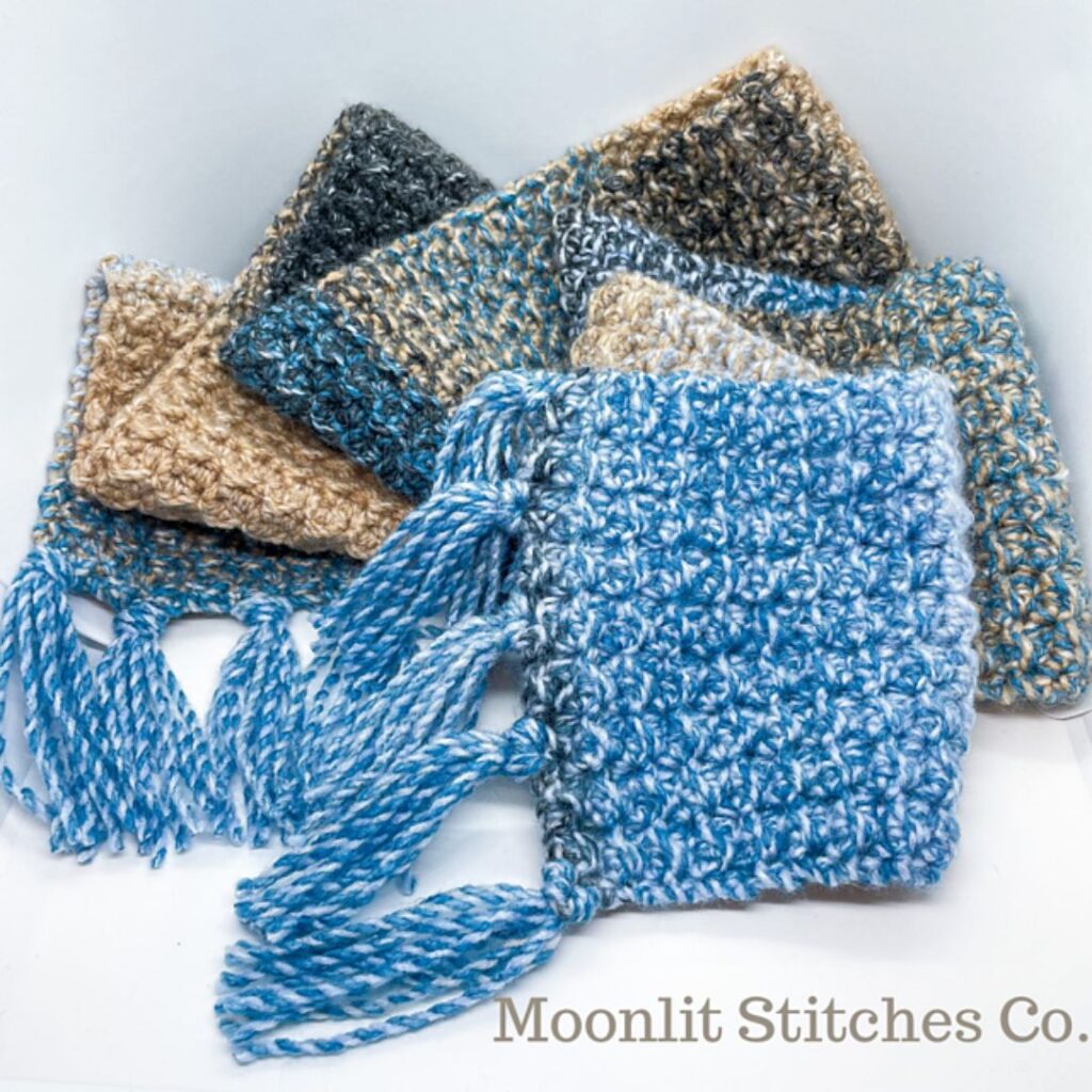 Glenayr Scarf tester photo blue/cream