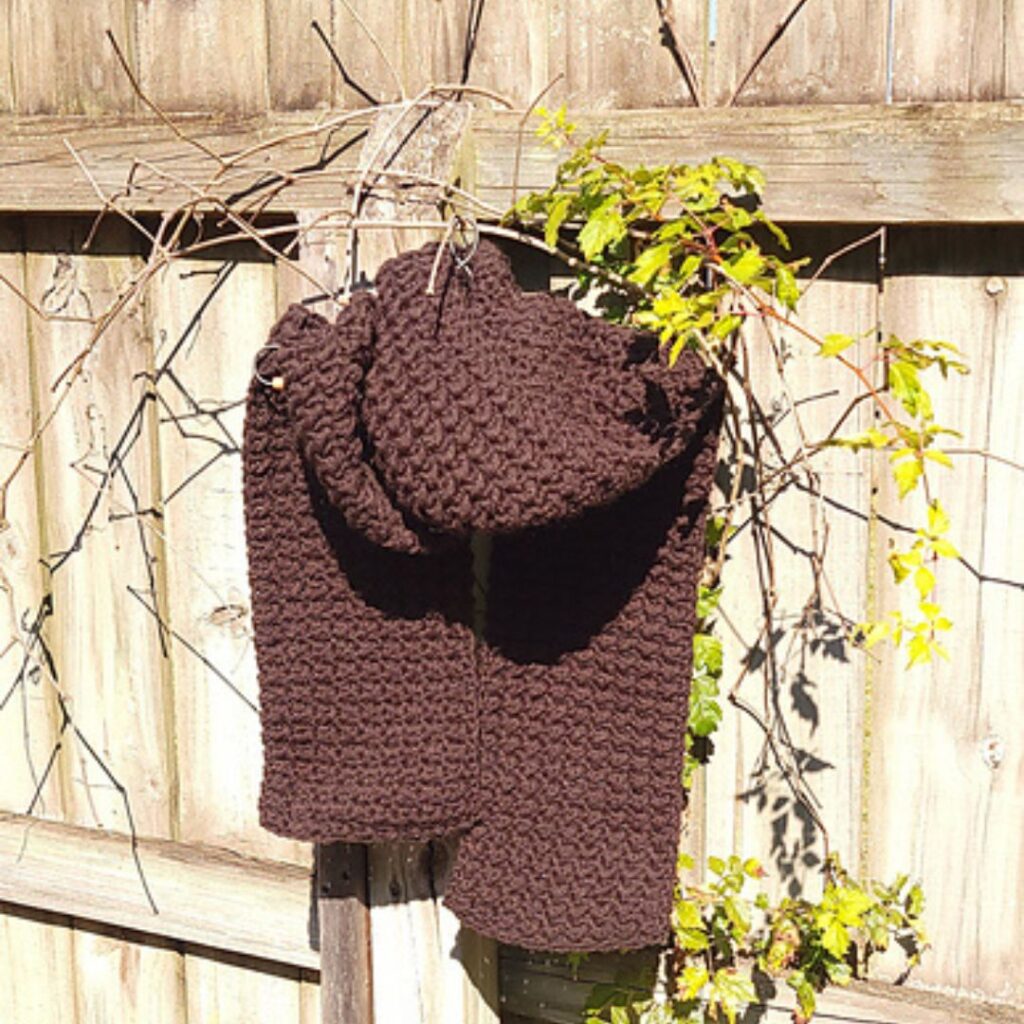 Glenayr Scarf tester photo chocolate