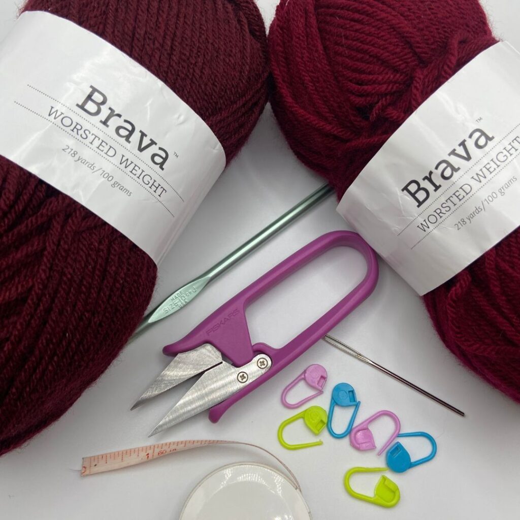 Braided Cowl Crochet pattern free supplies