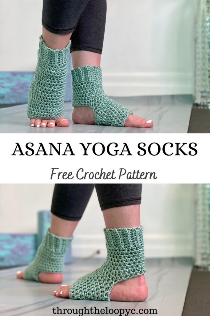 Asana Yoga Socks Free Crochet Pattern and Tutorial