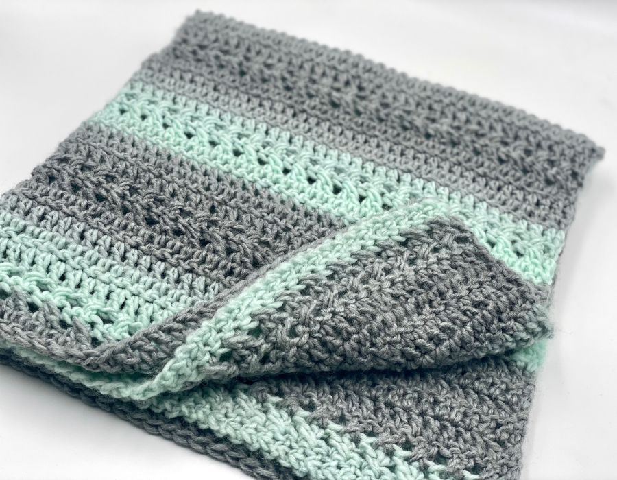 Chunky Crochet Baby Blanket - Through The Loop Yarn Craft