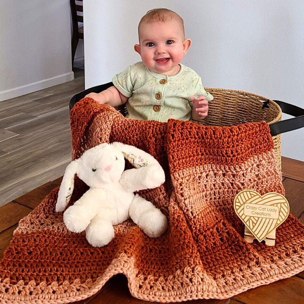 Chunky crochet baby blanket pattern 