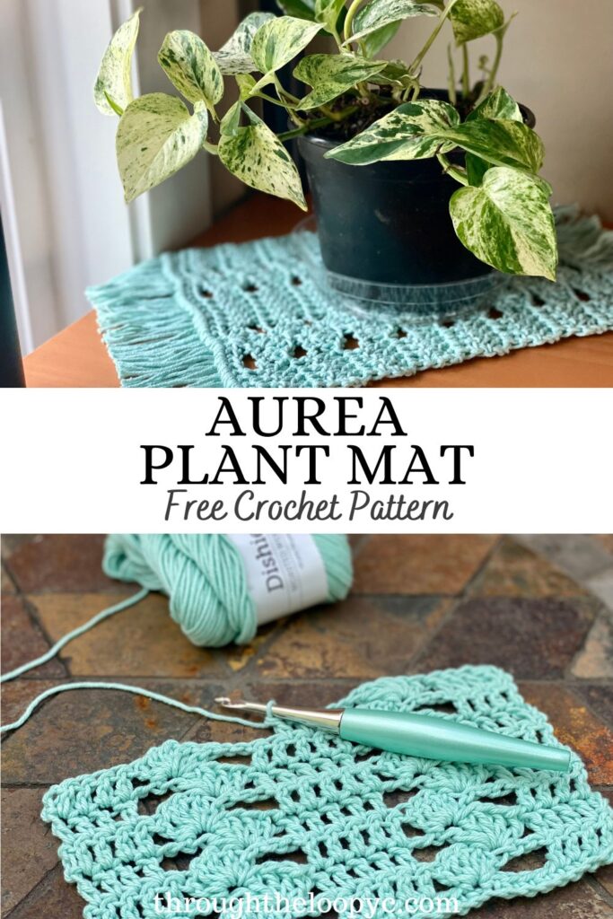 Crochet Plant Mat Coaster Free Pattern 