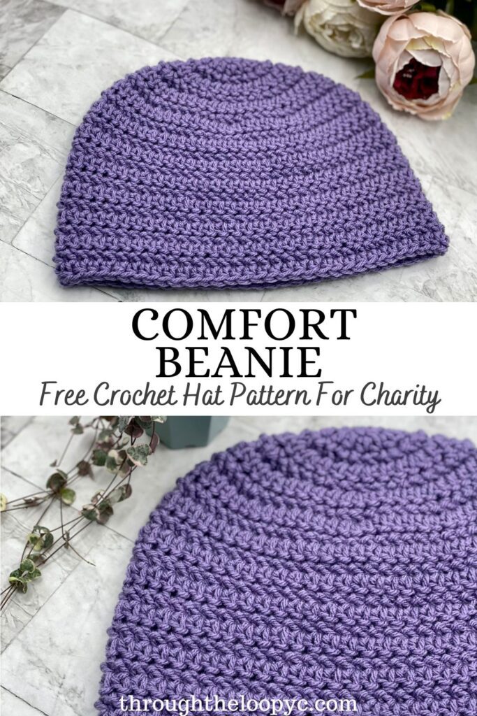 Comfort Beanie Free crochet hat pattern for charity