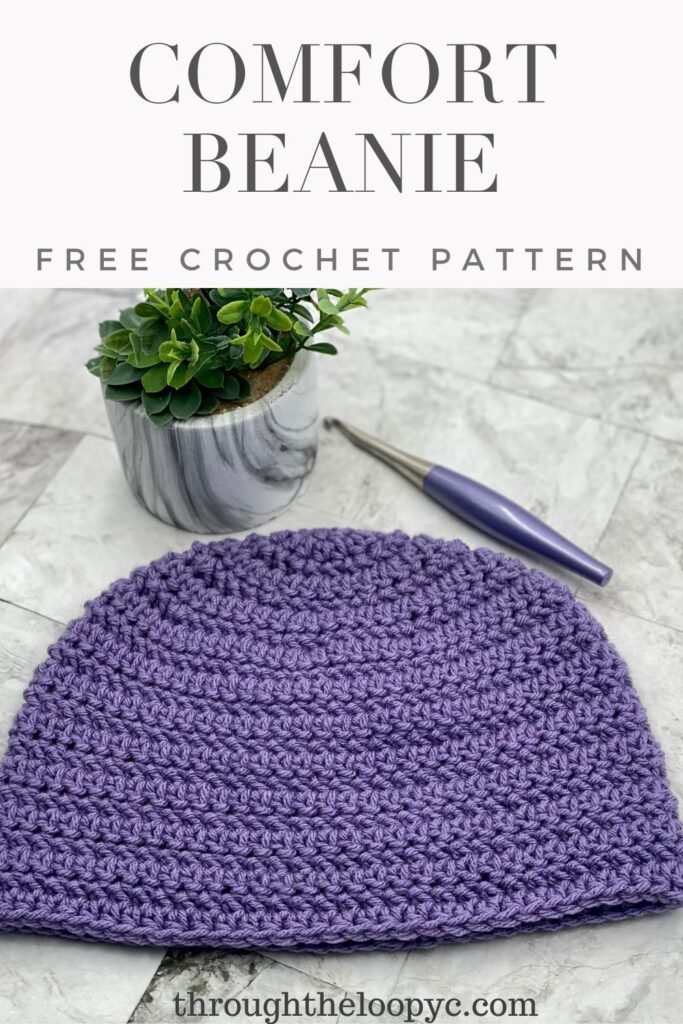 Comfort Beanie Free crochet hat pattern for charity