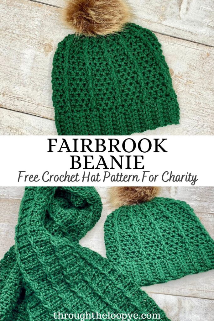 Fairbrook Beanie Unisex Free Crochet Hat Pattern