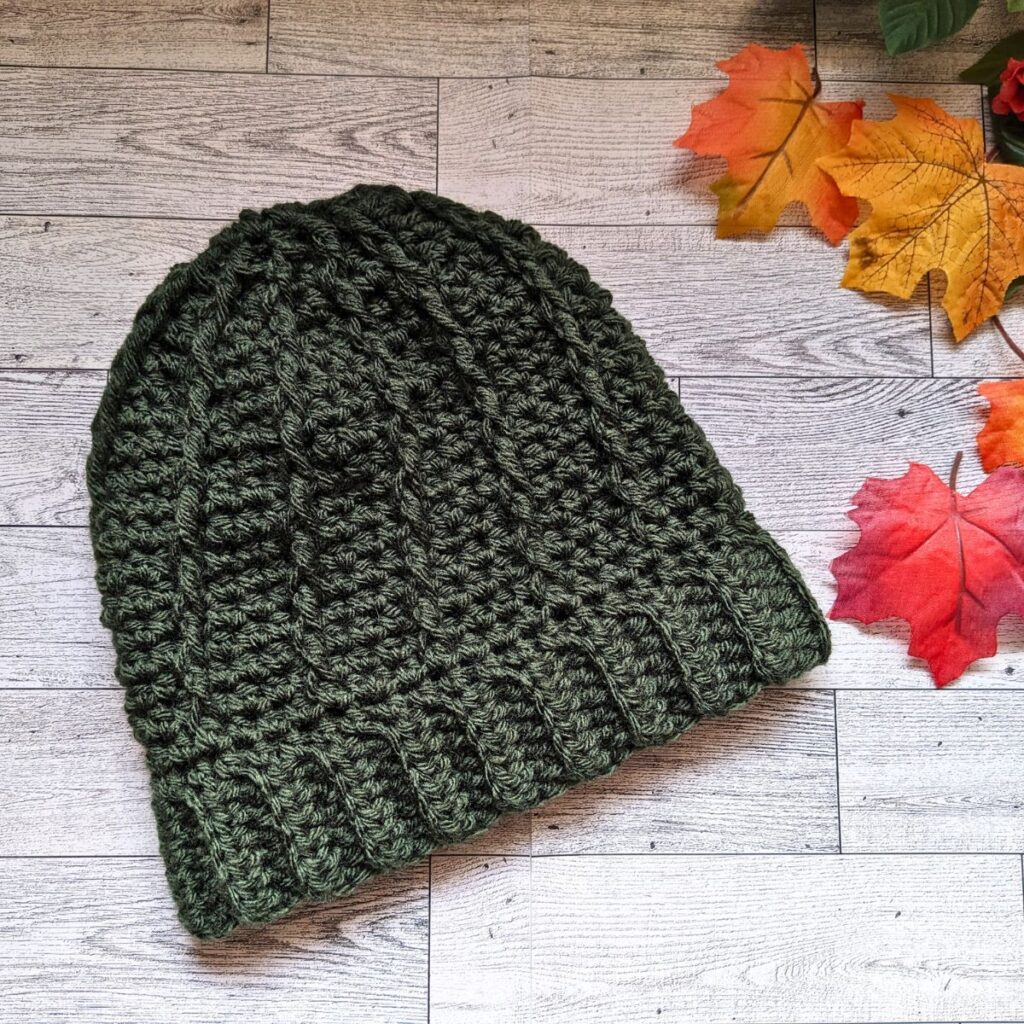Free Easy Crochet Beanie Pattern green