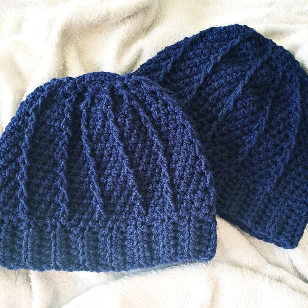 Free Easy Crochet Beanie Pattern blue