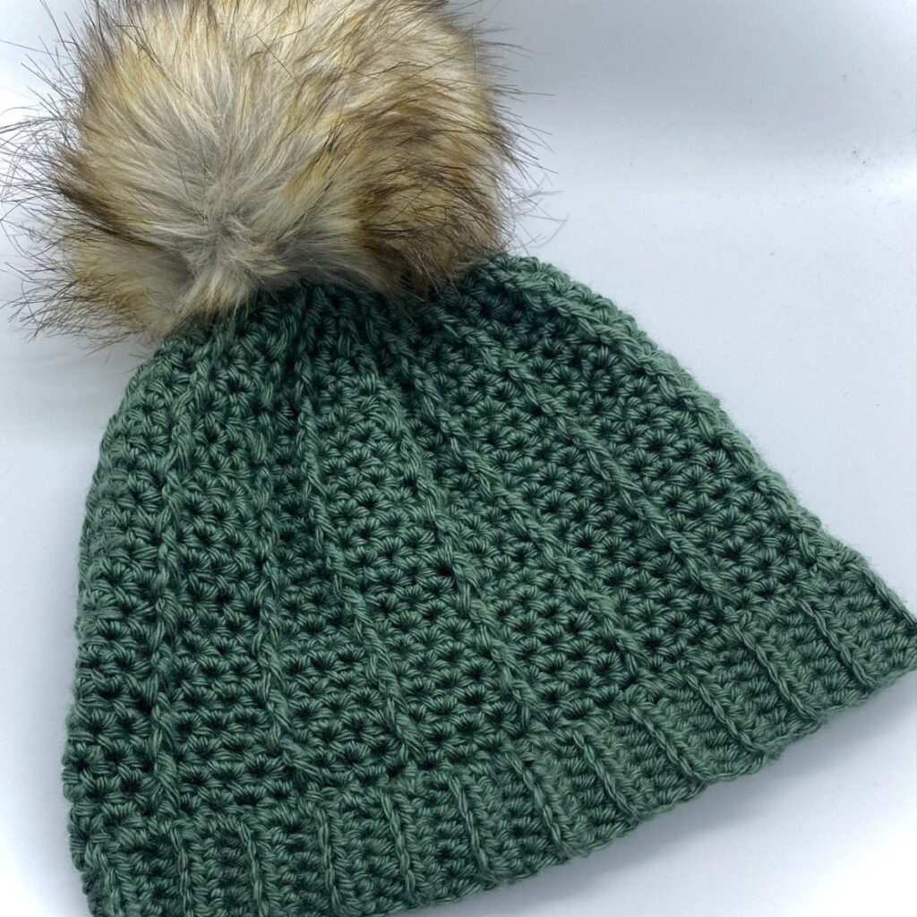 Free Easy Crochet Beanie Pattern green